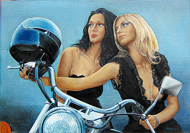 Tomislav Turkalj: "Harley", oil on canvas, 100x70 cm, Nov. 2010.